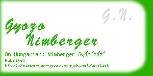 gyozo nimberger business card